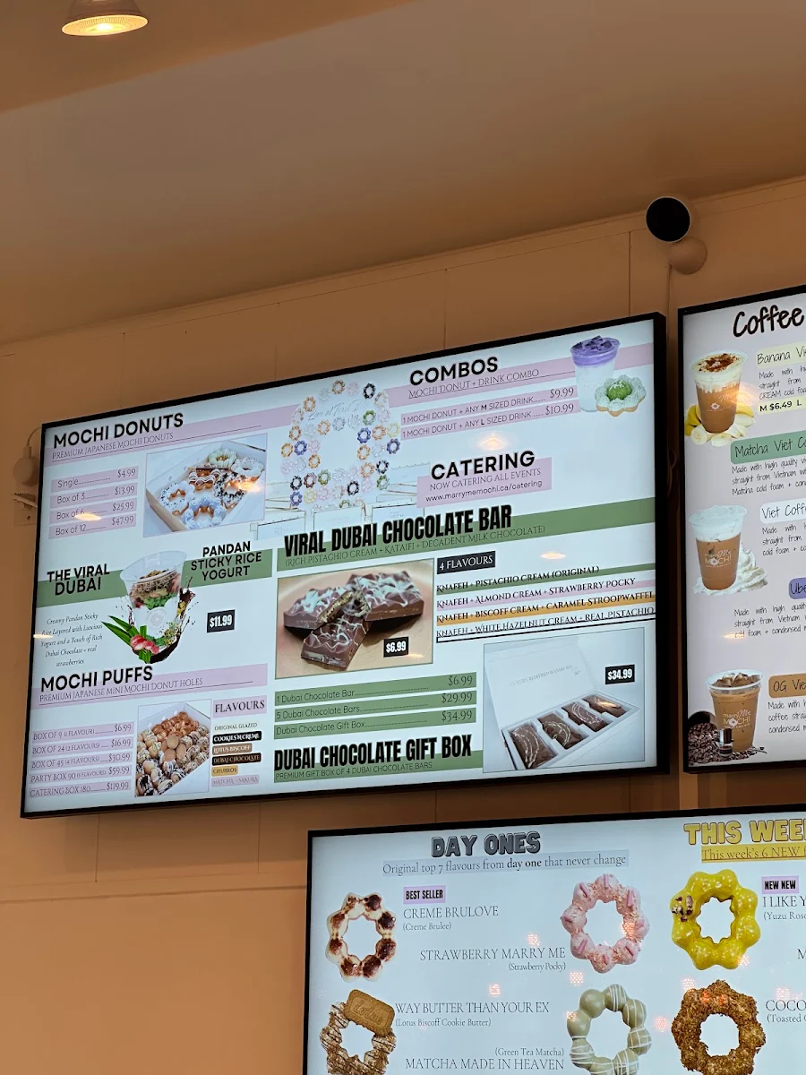 Menu, Marry Me Mochi