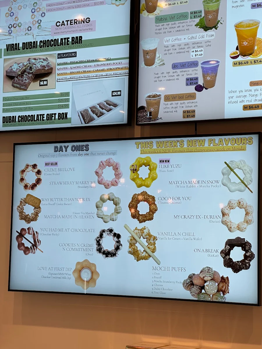 Menu, Marry Me Mochi