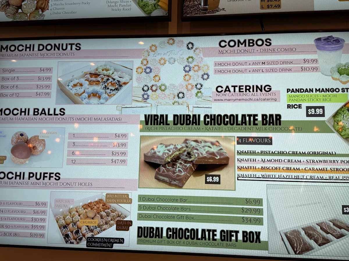 Menu, Marry Me Mochi