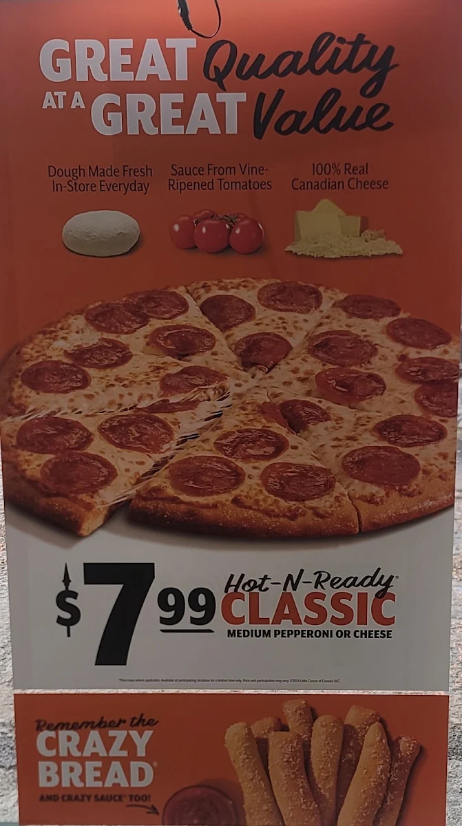 Menu, Little Caesars Pizza