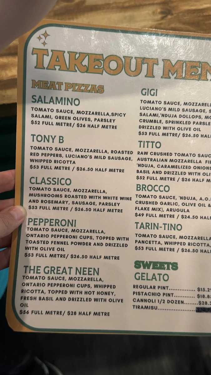 Menu, Farinella Kanata