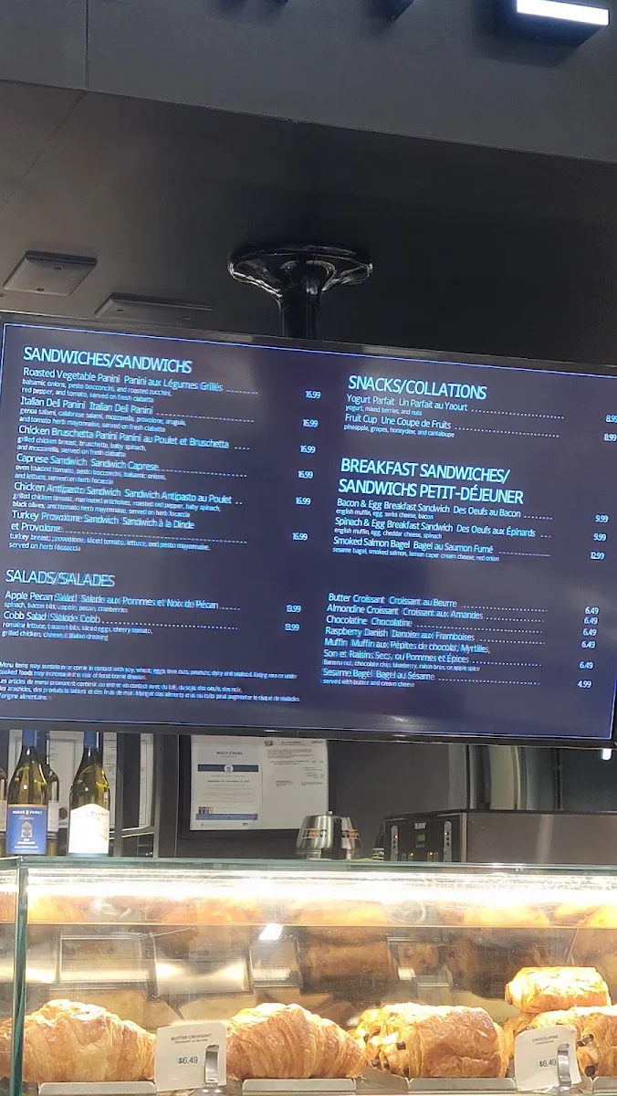 Menu, illycaffe and Relay