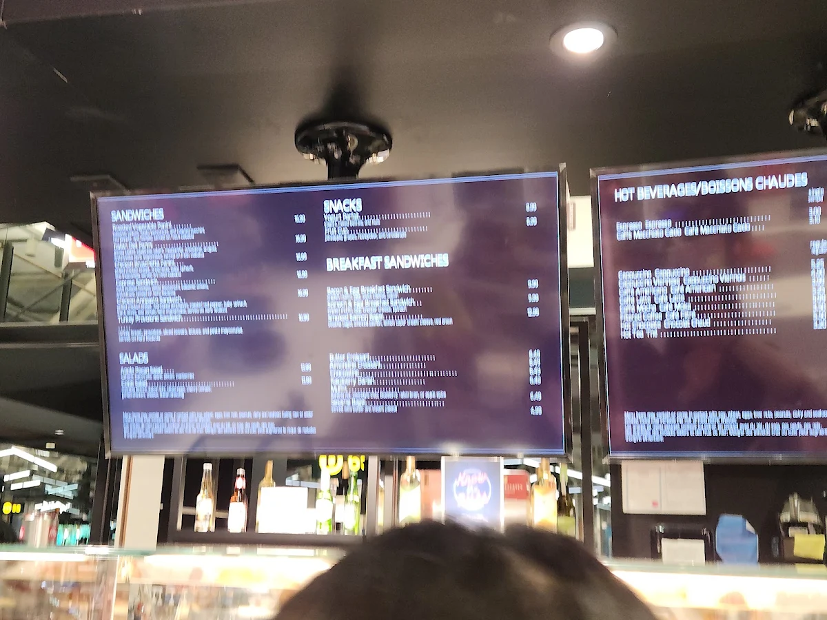 Menu, illycaffe and Relay