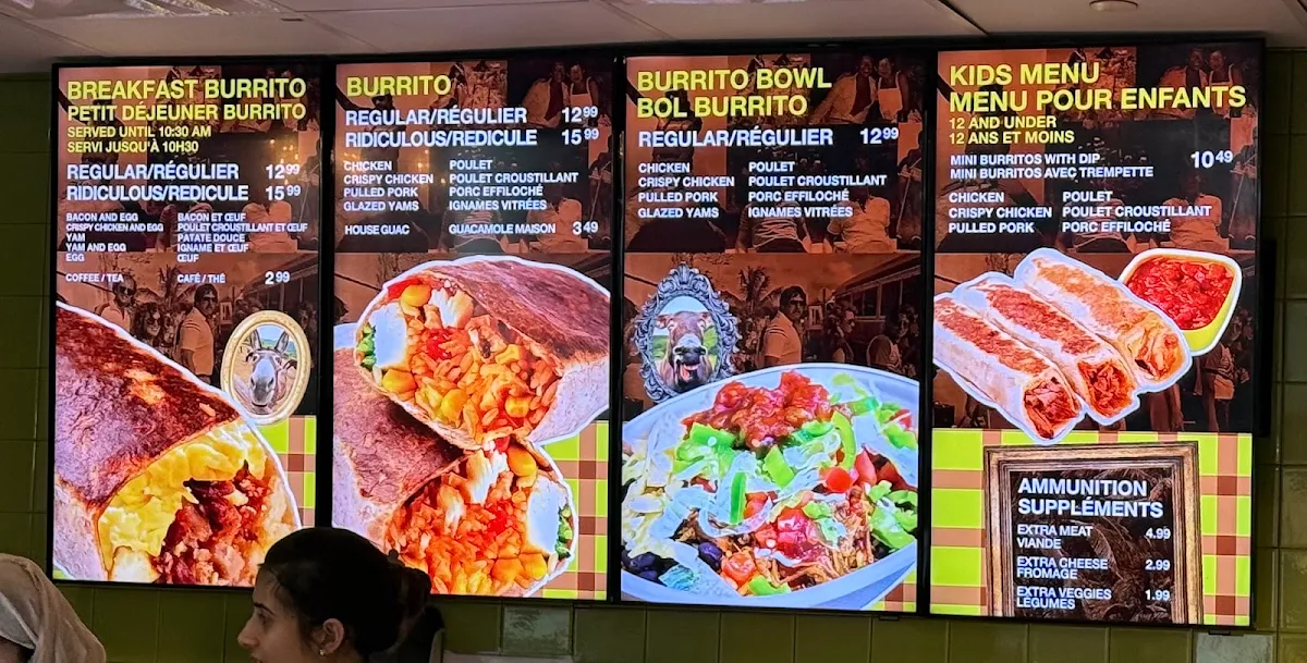 Menu, Smoke's Burritorie