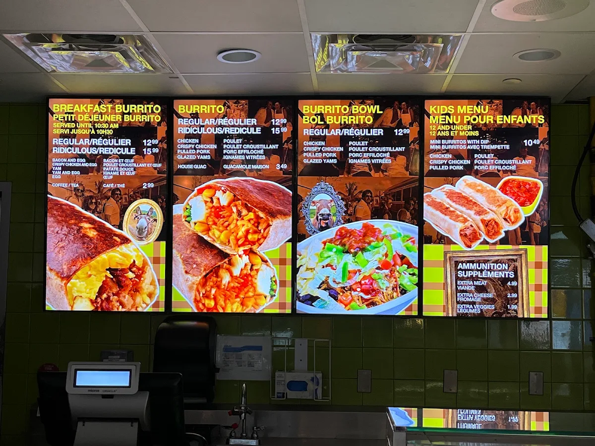 Menu, Smoke's Burritorie