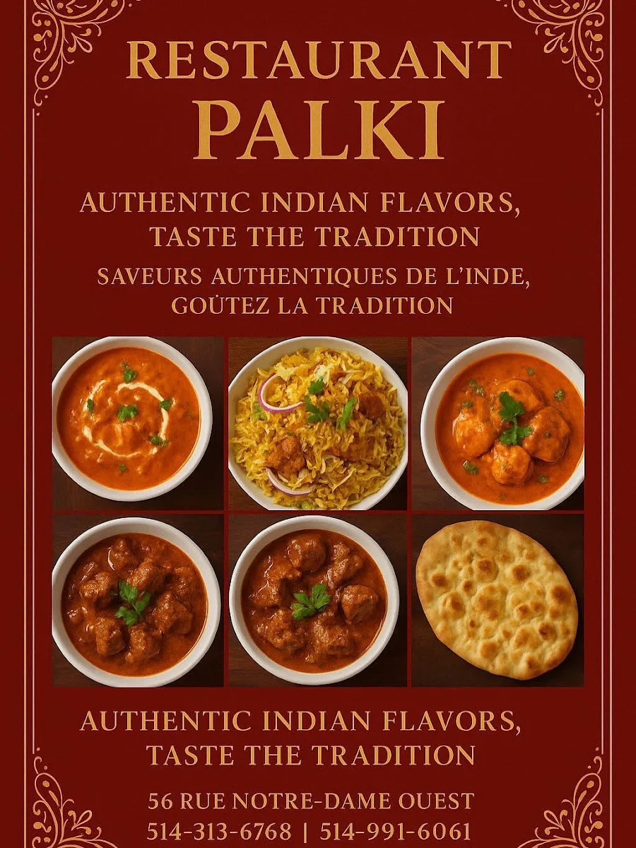 Menu, Restaurant Palki