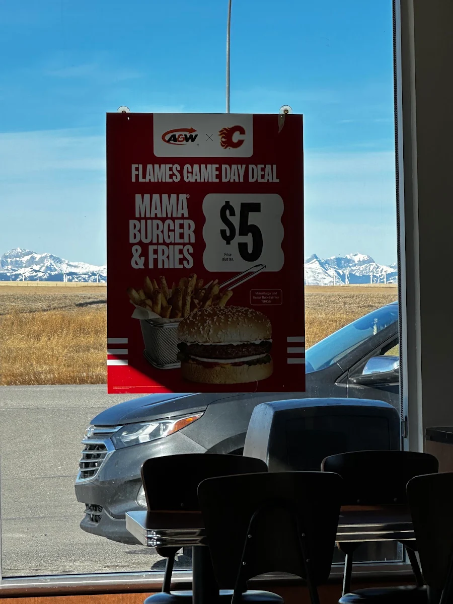 Menu, A&W Canada