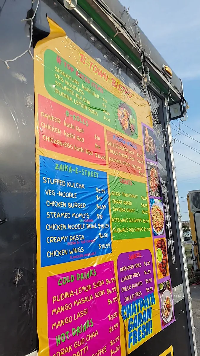 Menu, B-Town Bistro