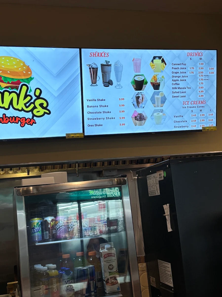 Menu, Franks hamburger