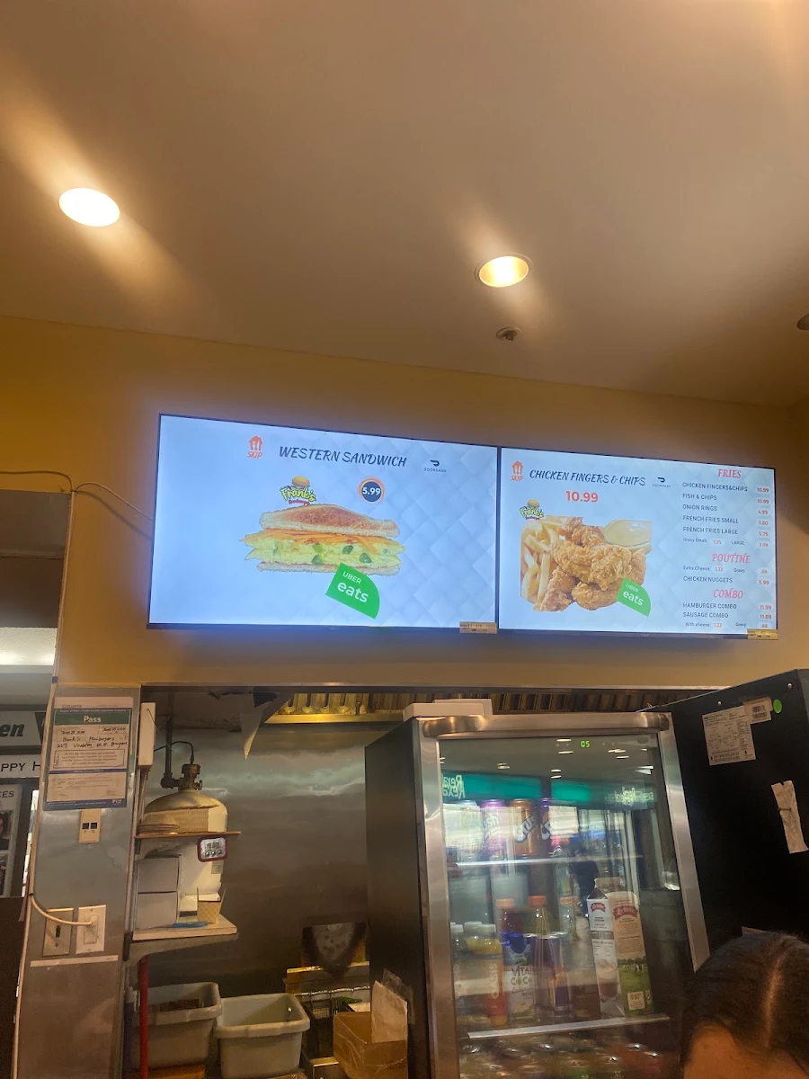 Menu, Franks hamburger