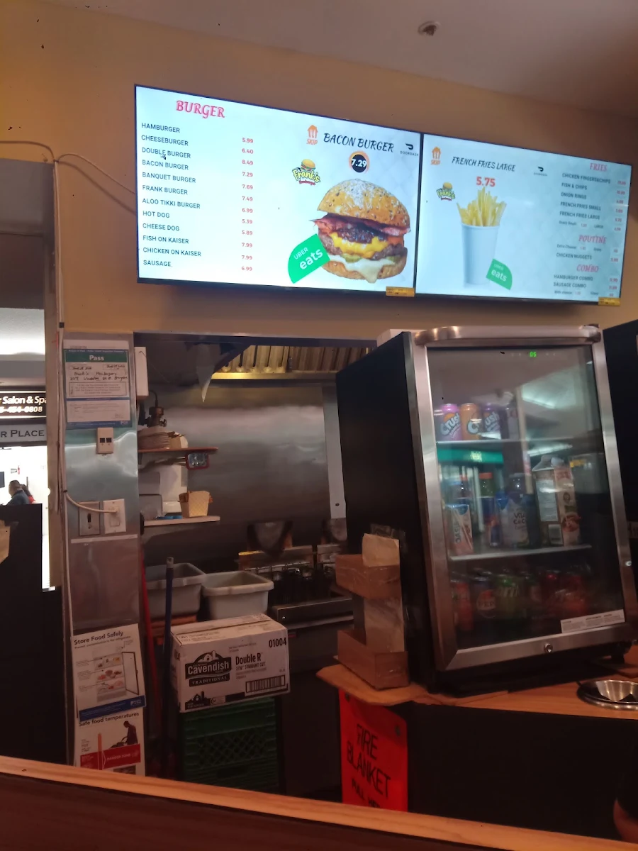 Menu, Franks hamburger