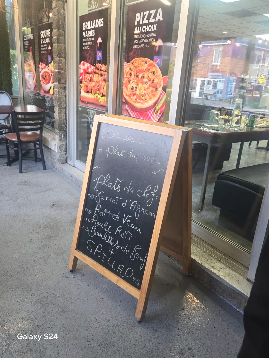 Menu, Café restaurant Bélair