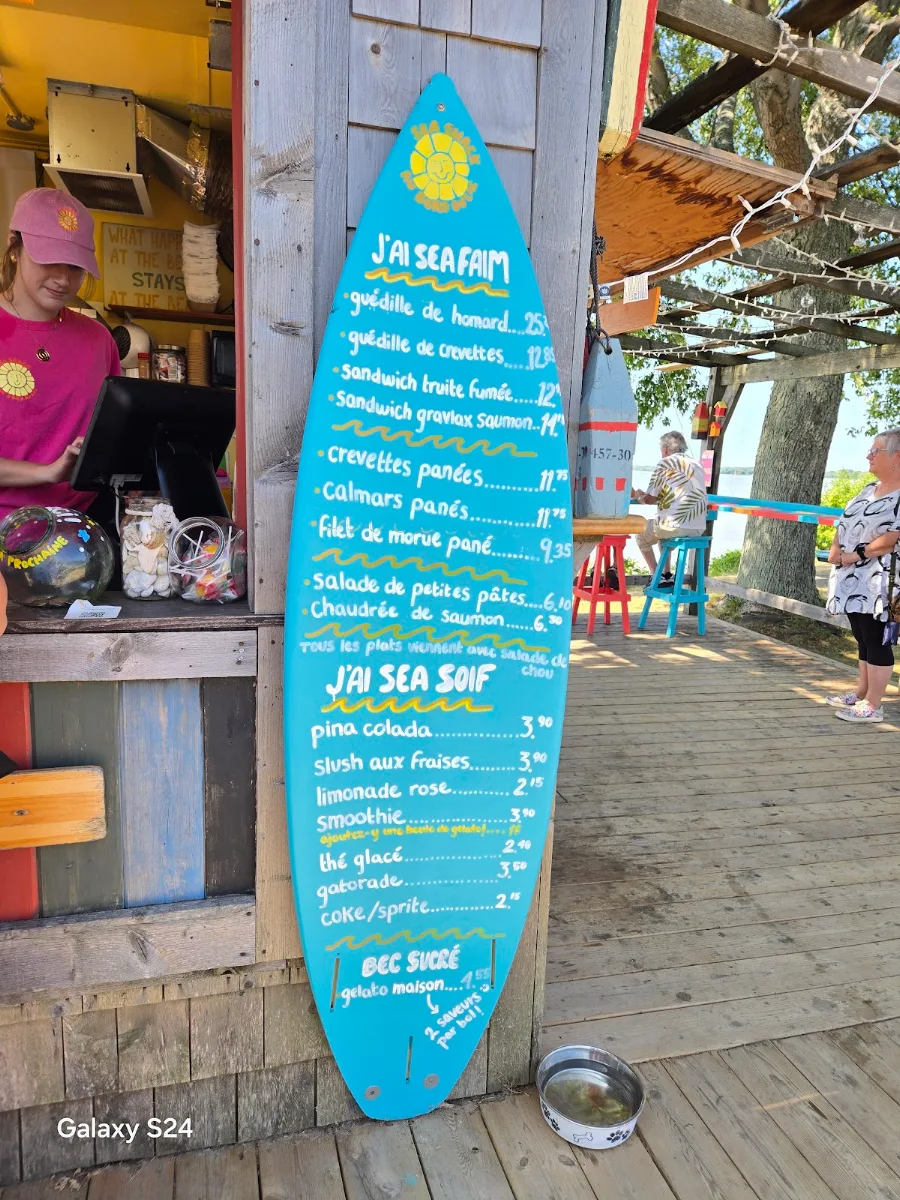 Menu, Sea Shack au bord du lac