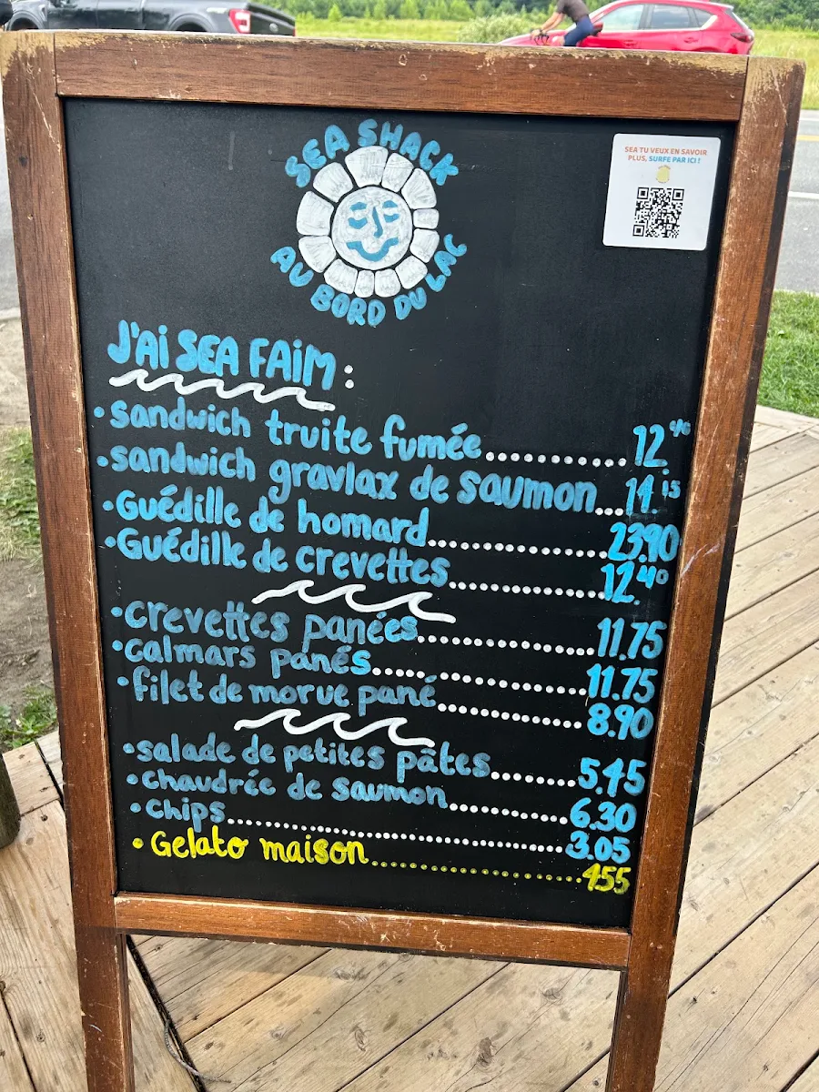 Menu, Sea Shack au bord du lac