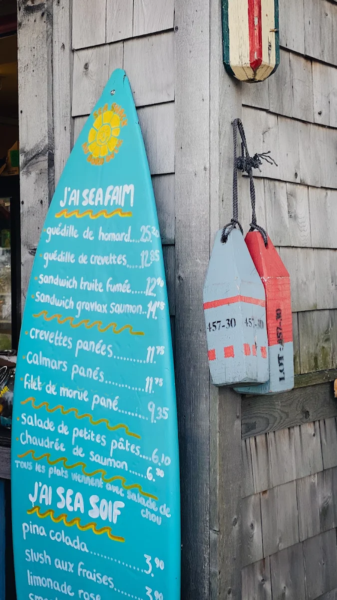 Menu, Sea Shack au bord du lac
