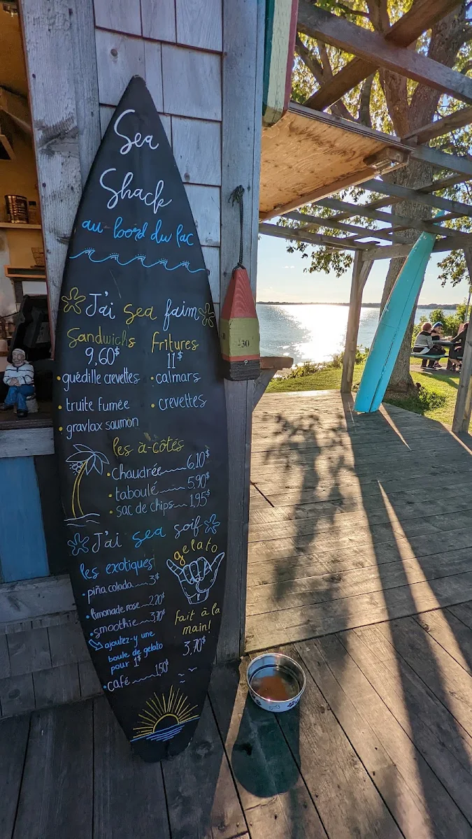 Menu, Sea Shack au bord du lac