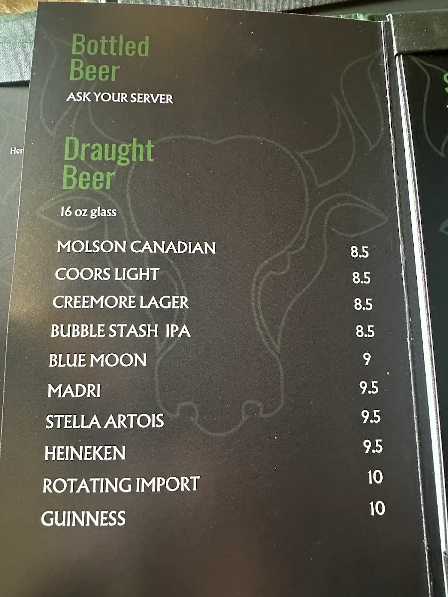 Menu, Bo.Vine Burgers & Bar