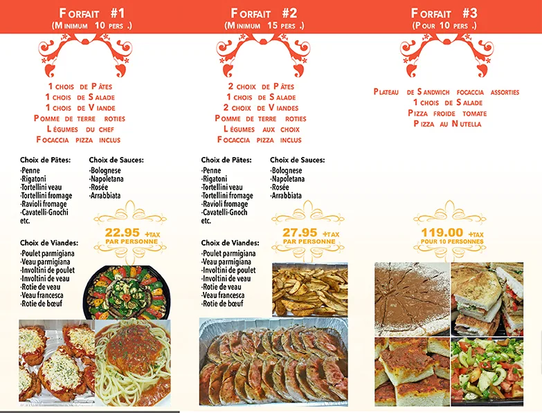 Menu, La Trattoria Giusta