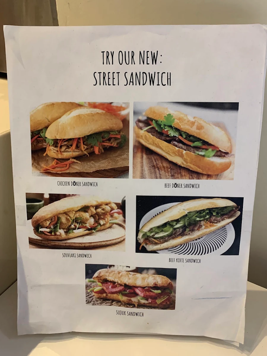 Menu, Istanbul Shawarma