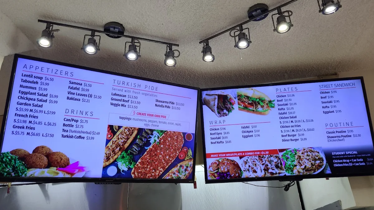 Menu, Istanbul Shawarma
