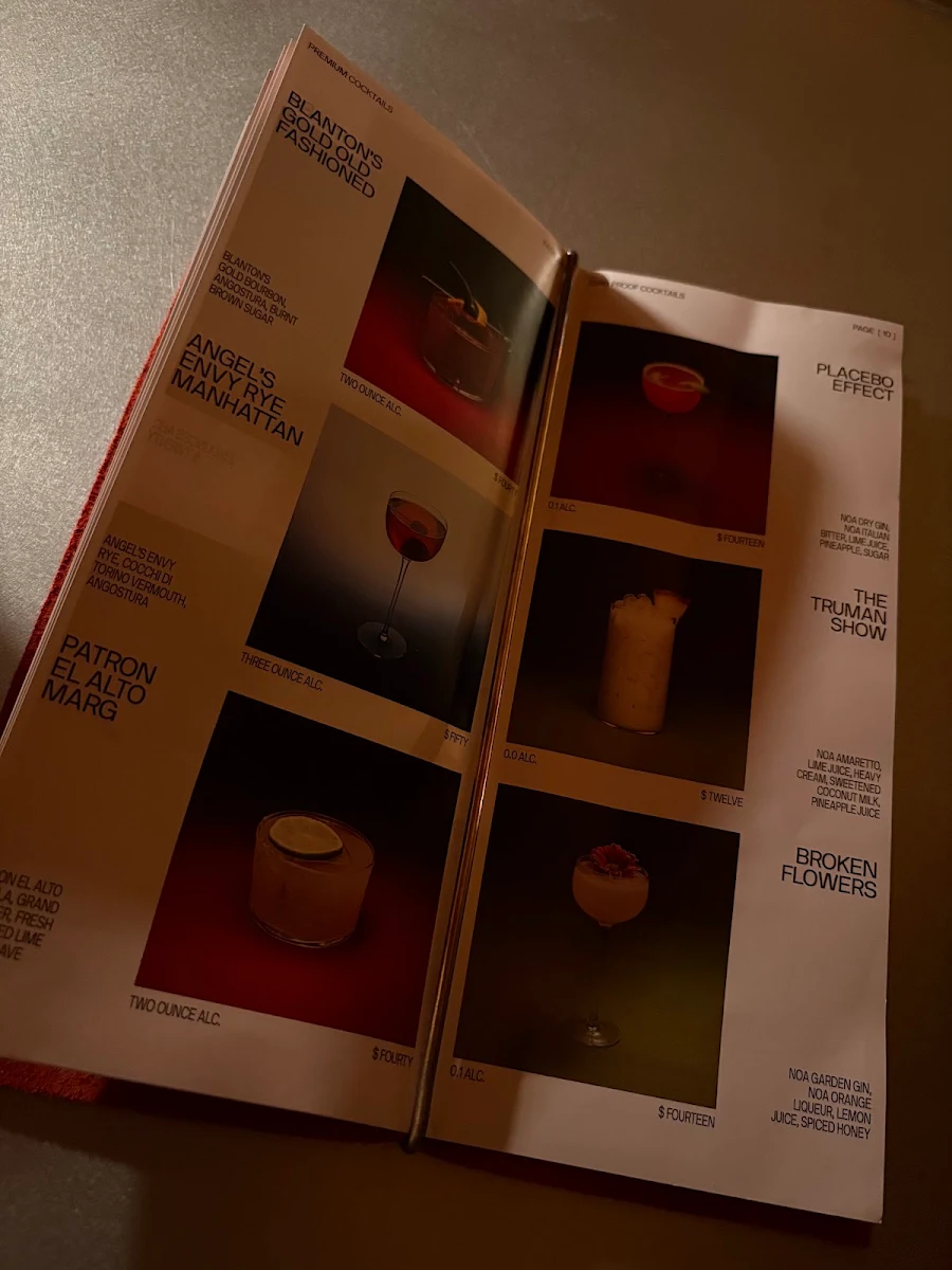 Menu, Stable Palms Club
