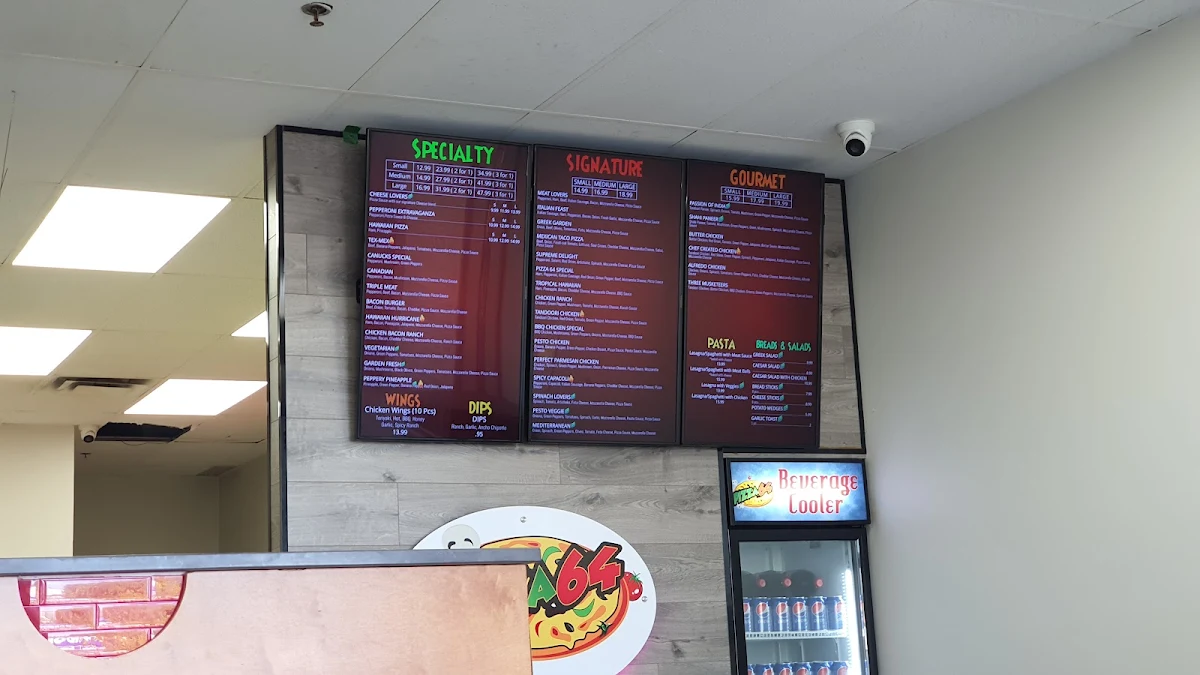 Menu, Pizza 64 Langley