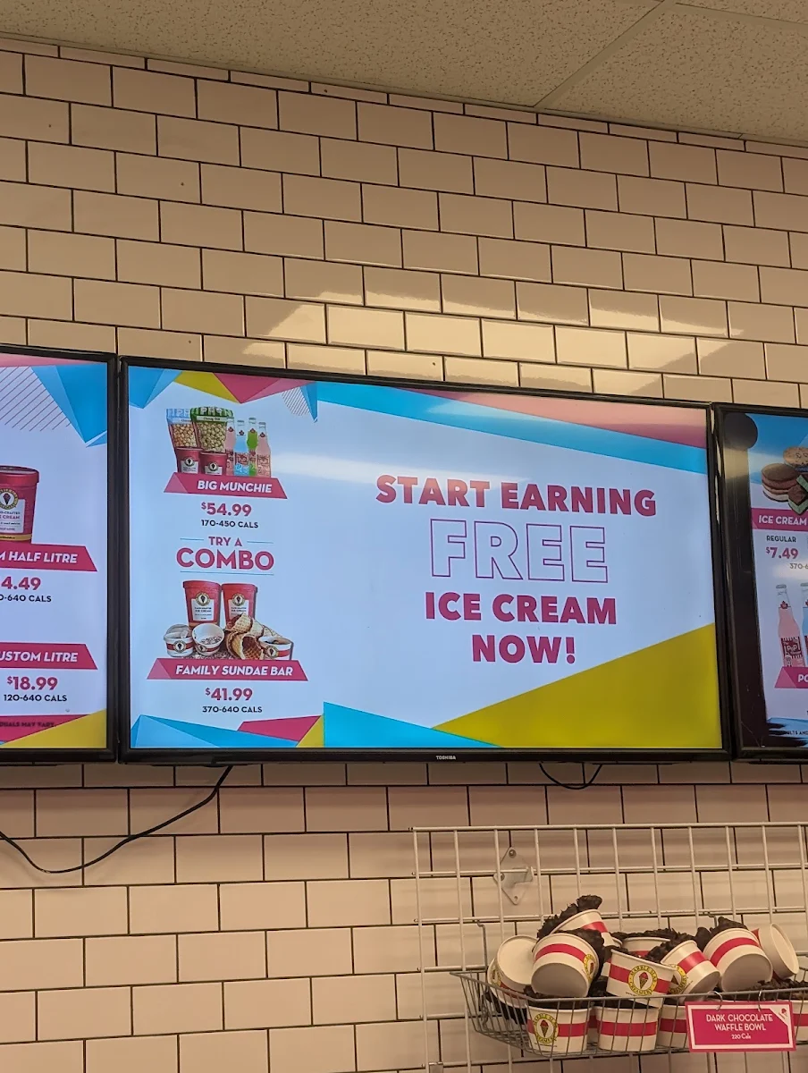 Menu, Marble Slab Creamery
