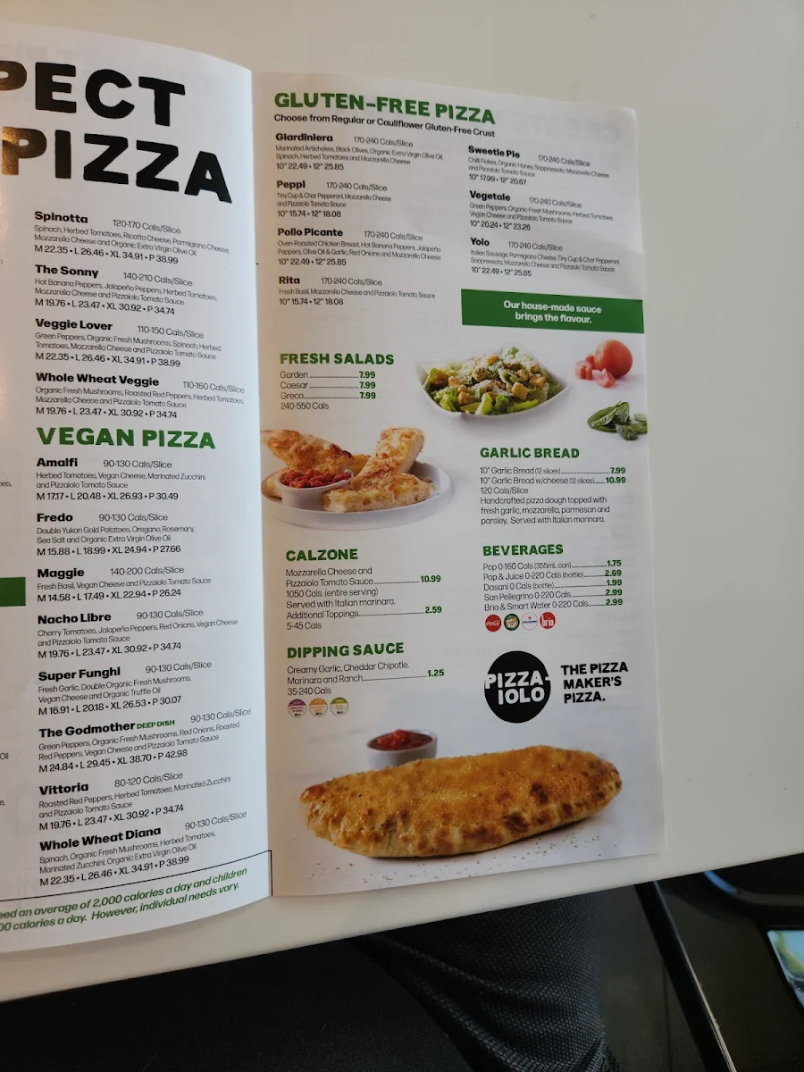Menu, Pizzaiolo