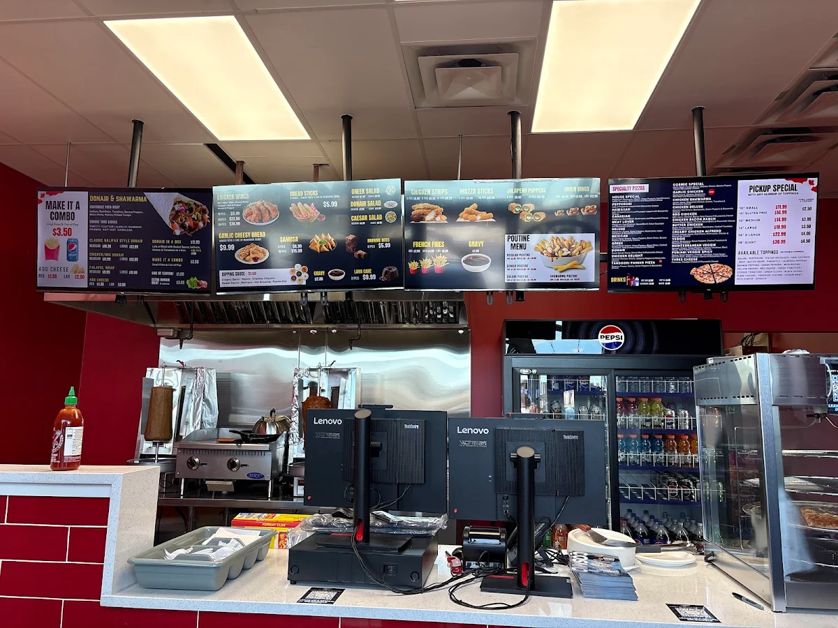 Menu, Cosmic Pizza & Donair Edgemont