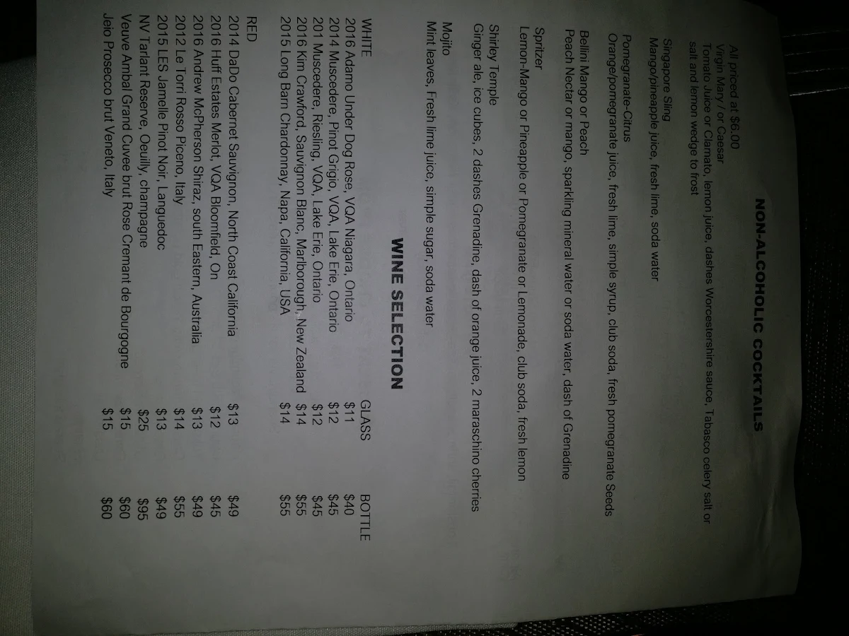 Menu, Veloute @ Palace Pier