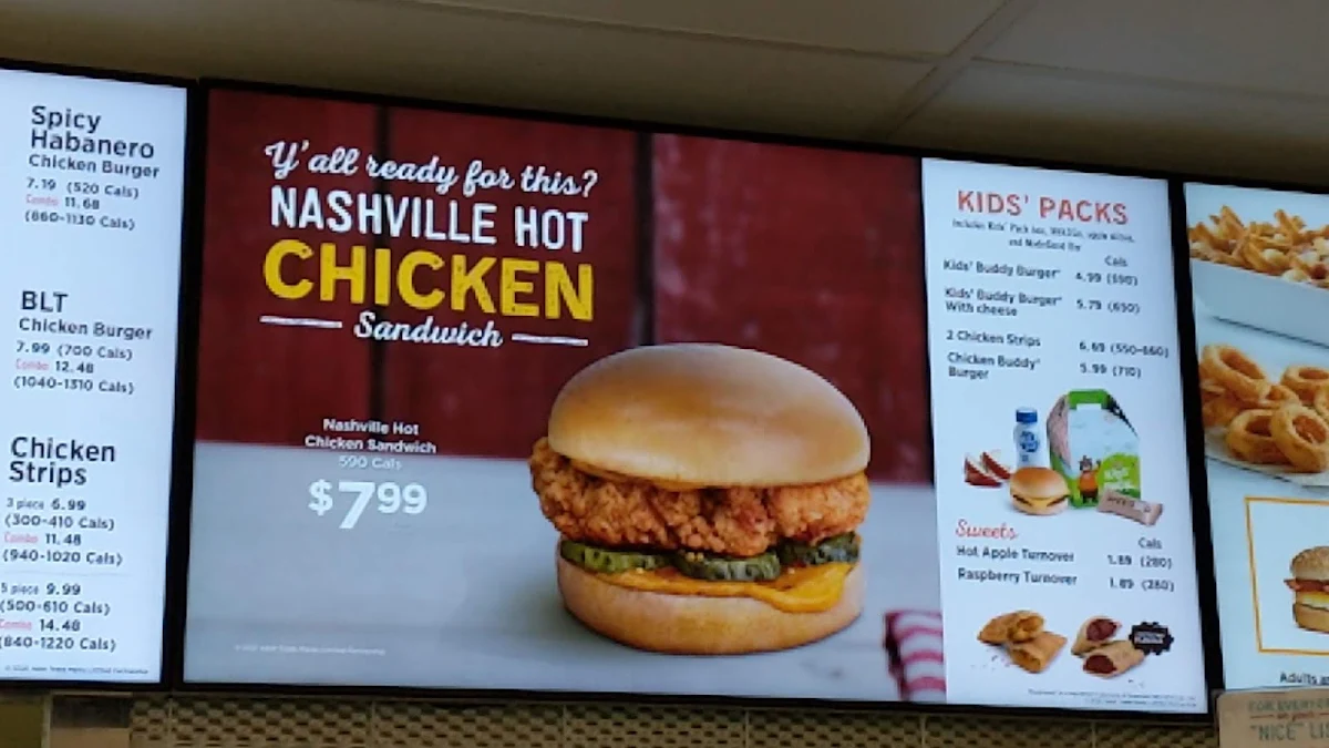 Menu, A&W Canada