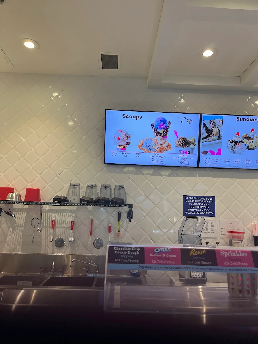 Menu, Baskin Robbins