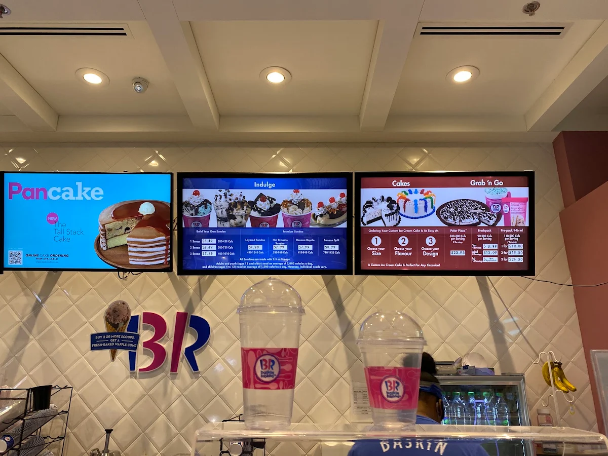 Menu, Baskin Robbins