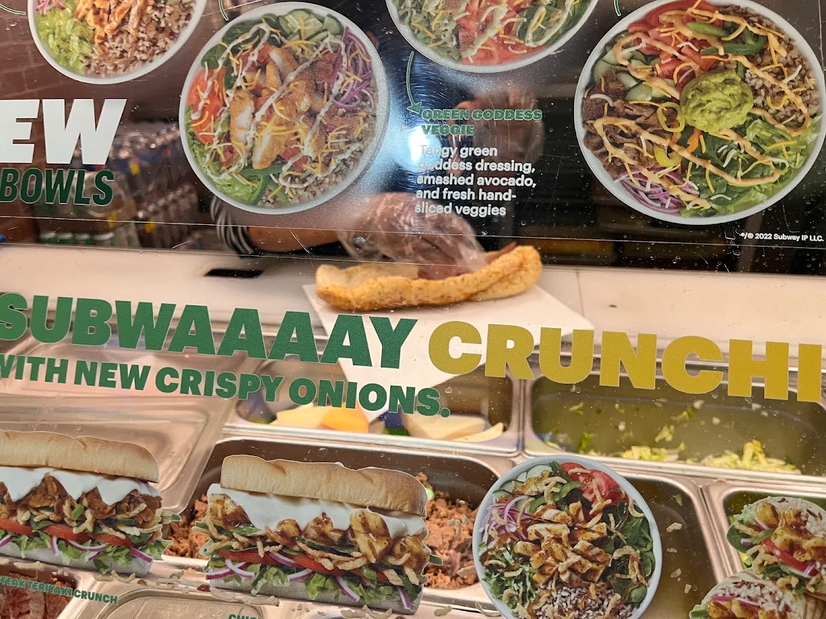 Menu, Subway