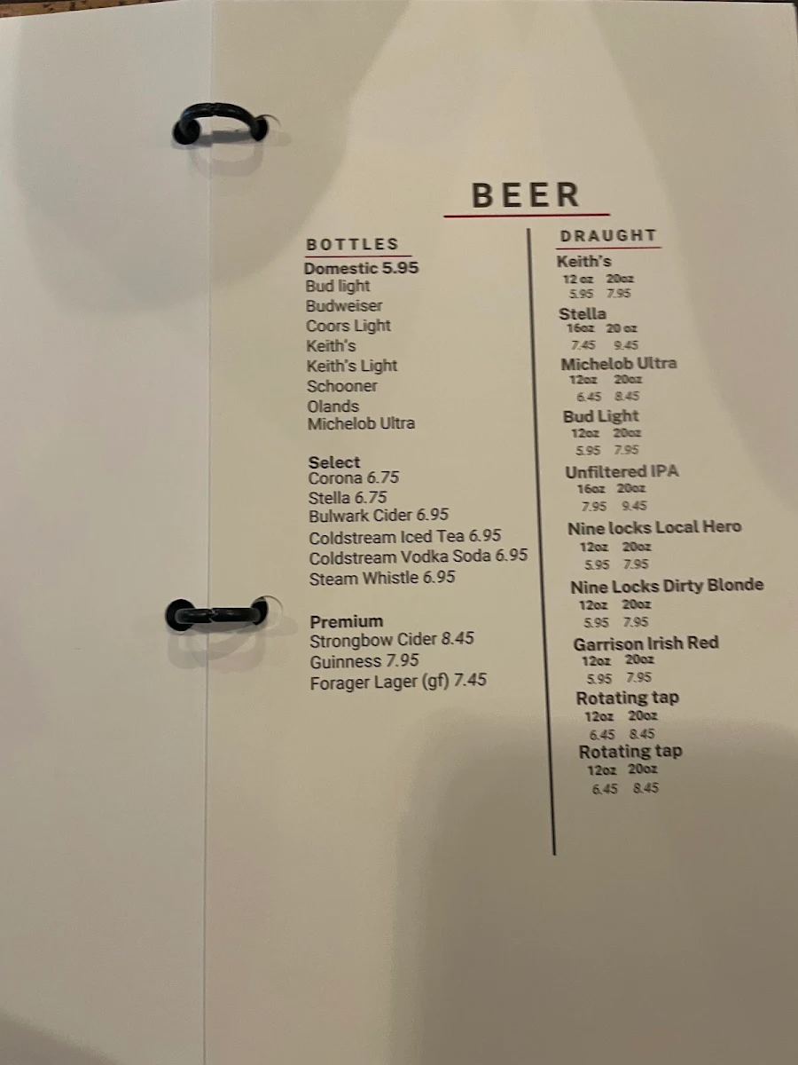 Menu, Millstone Public House Dartmouth
