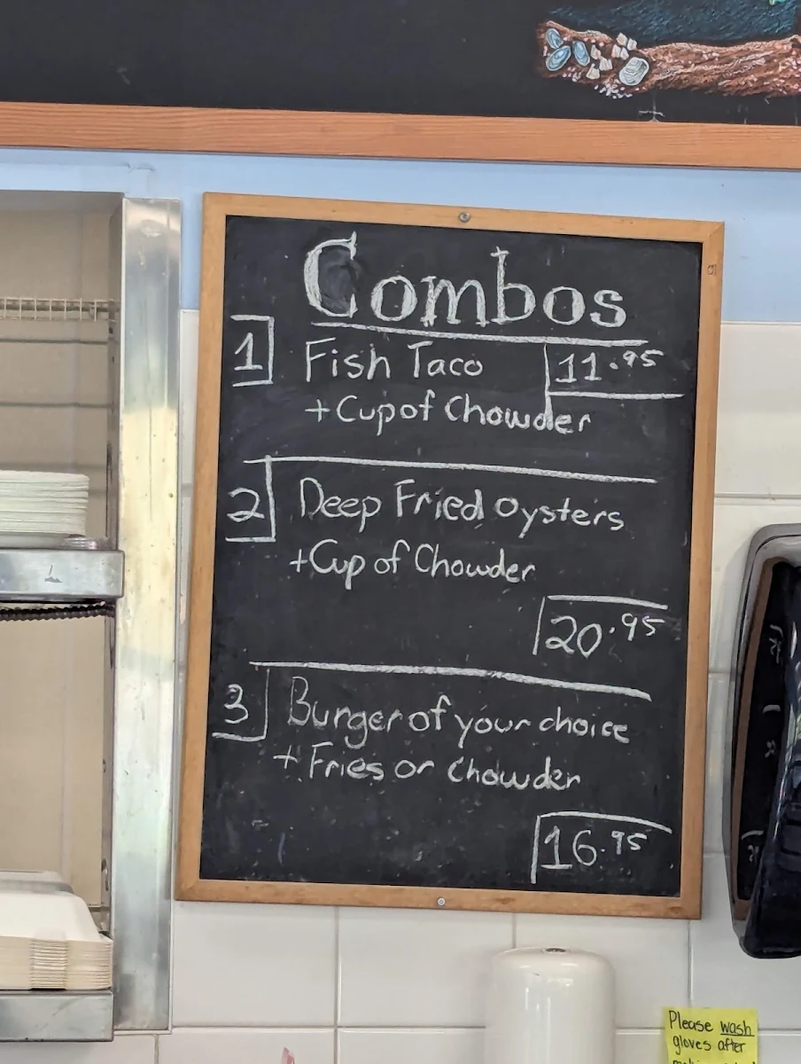 Menu, The Crab Shop