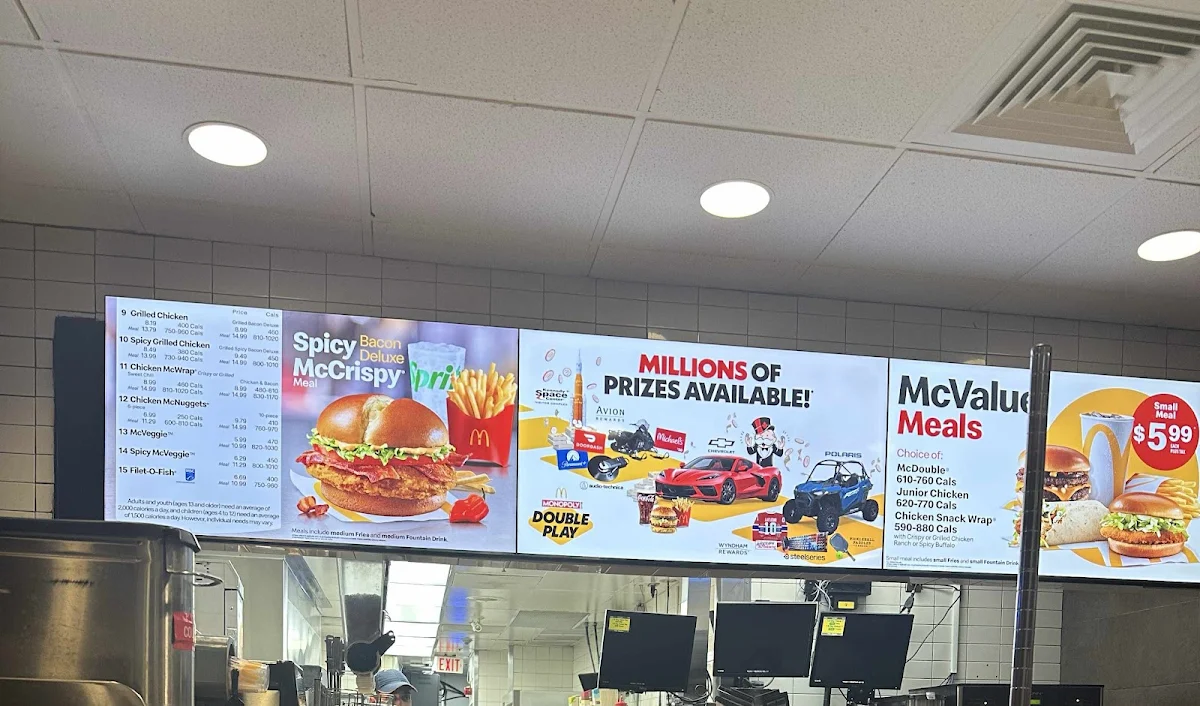Menu, McDonald's