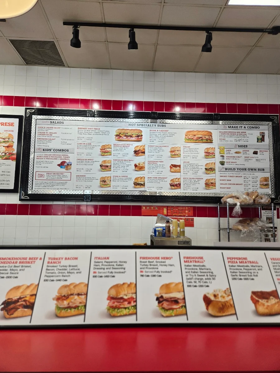 Menu, Firehouse Subs Woodbridge Hwy 27