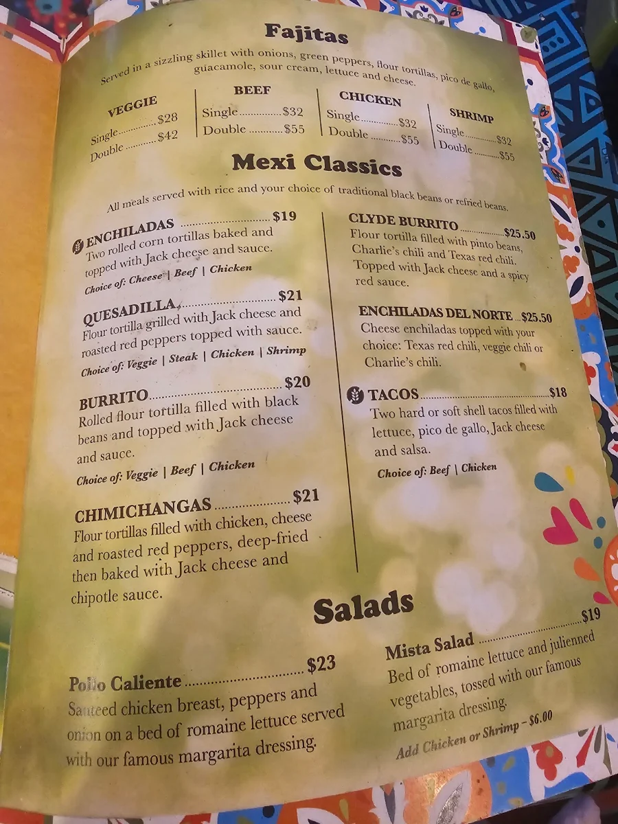 Menu, Feleena's