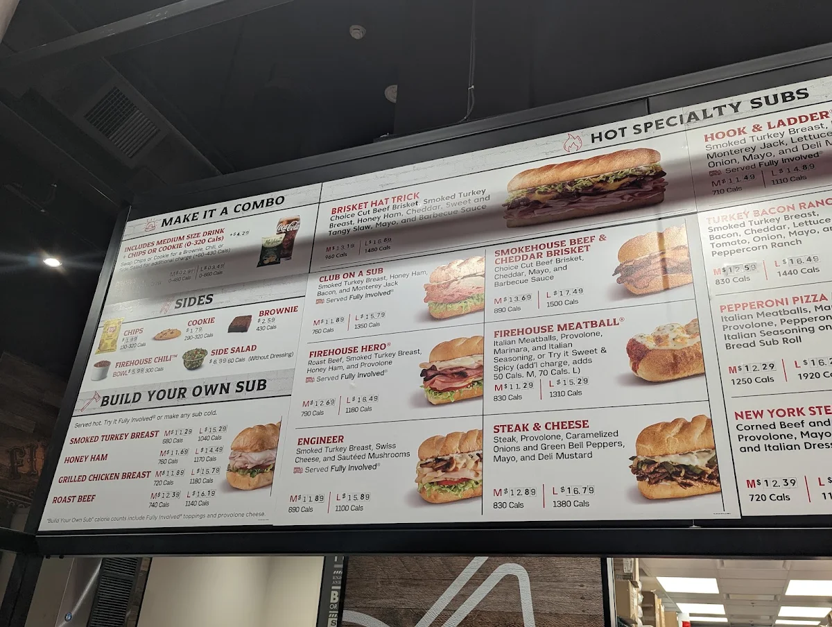 Menu, Firehouse Subs Vancouver Renfrew