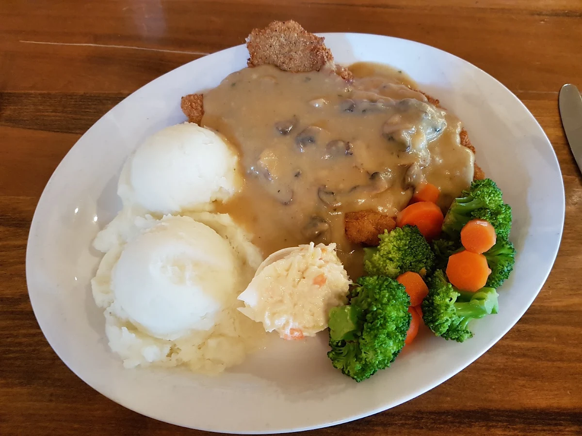 Pork Schnitzel with Mushrooms Gravy