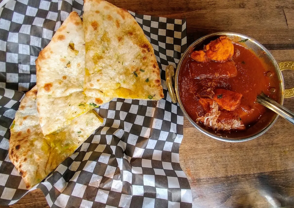 Cheese Naan and Kashmir Lamb Rogan Josh