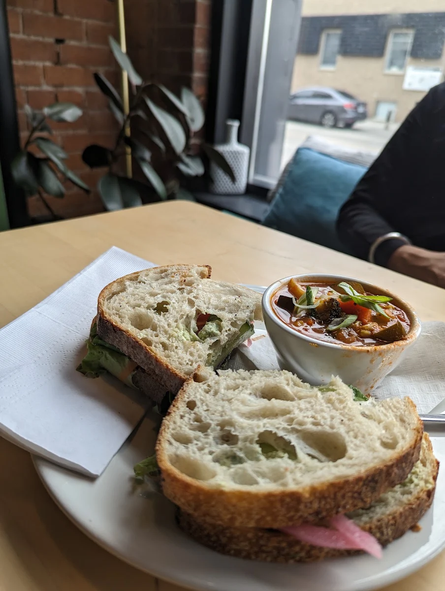 Turkey and Cheese Sandwich and Salad