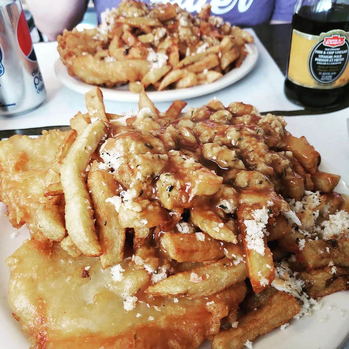 Fried Fish with Fries Dressing and Gravy