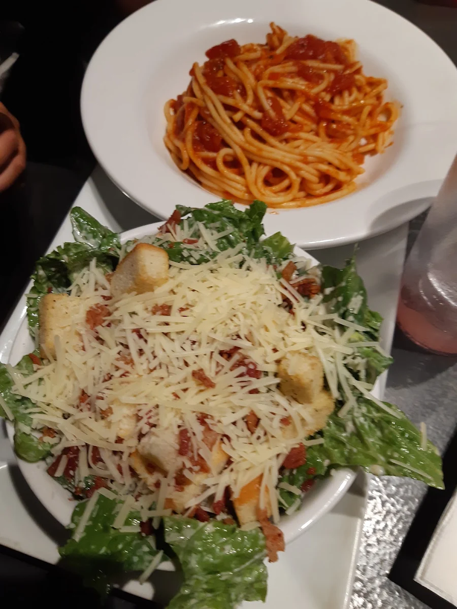Kids Spaghetti and Cesar Salad