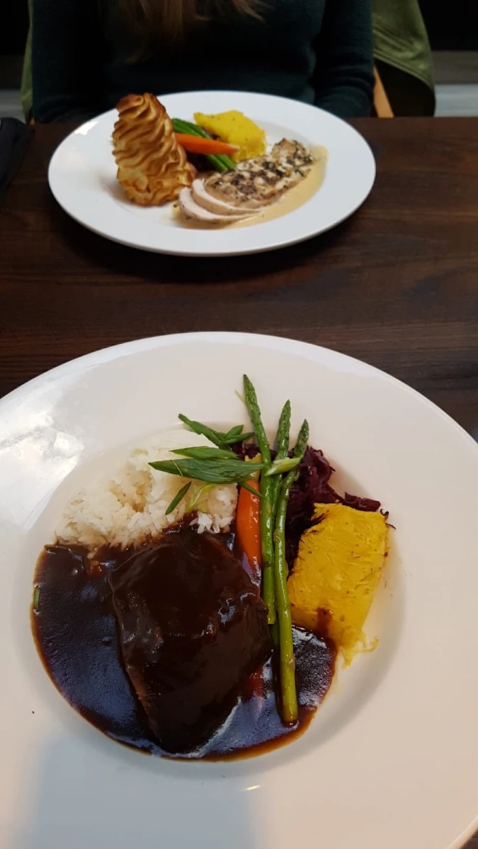 Bison Ribs and Grilled Chicken