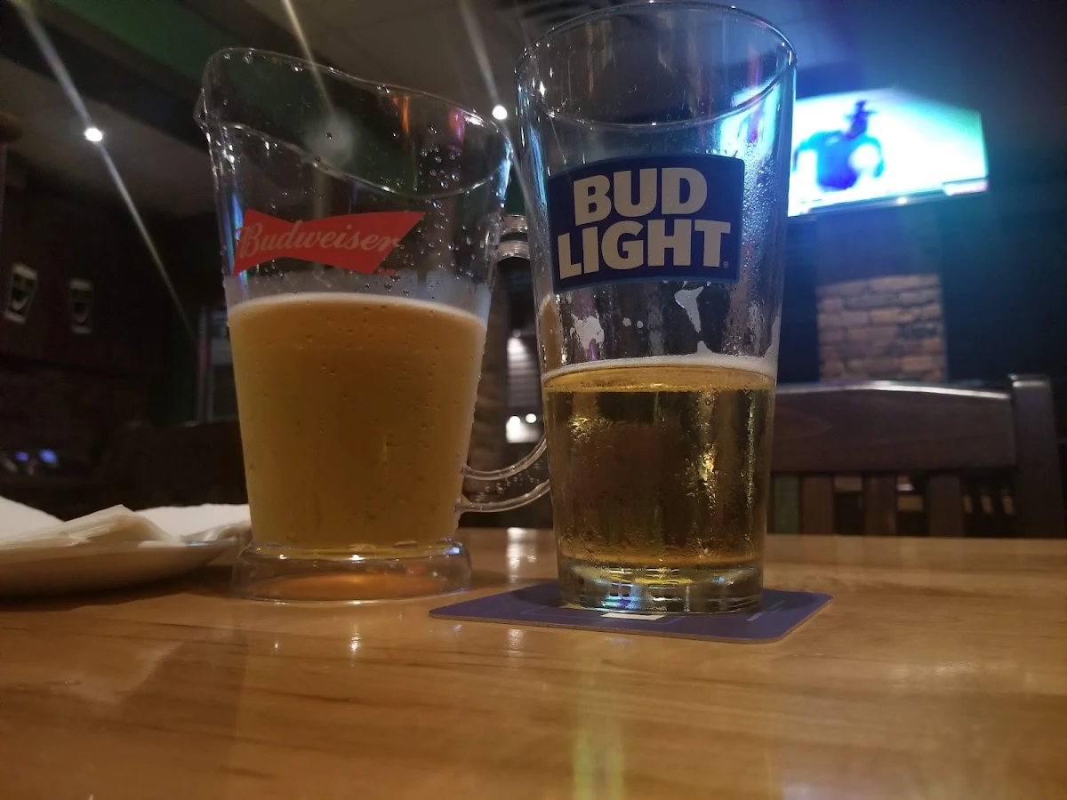 With a Bud Light