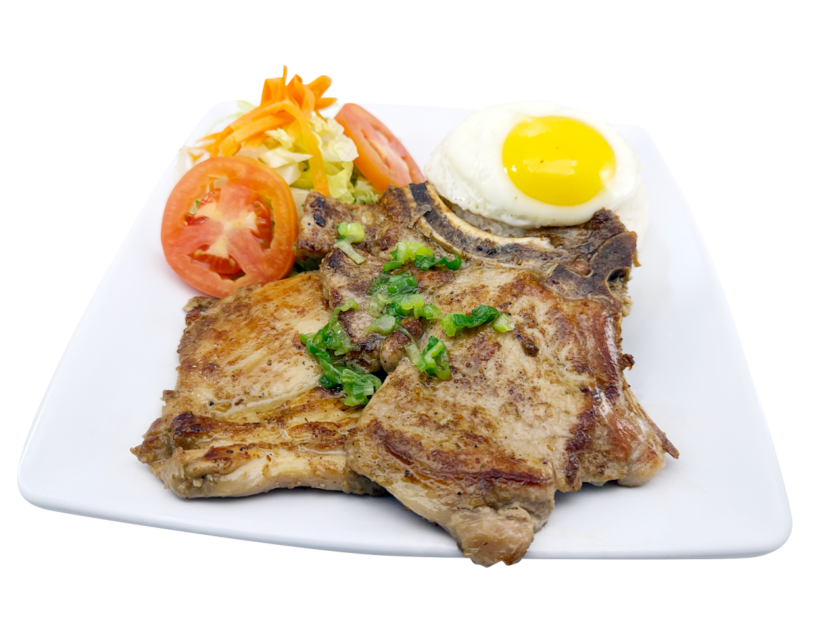 Grilled Chicken Pork Chop Egg