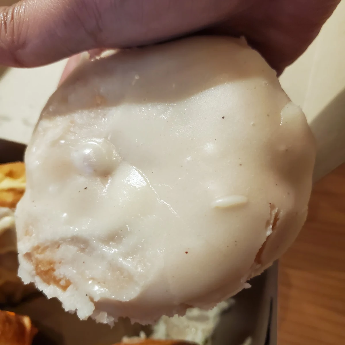 Apple Cider with Dulce De Leche Cream Donut