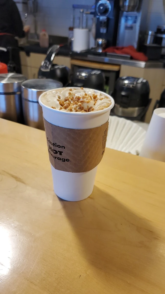 Cafe Mocha with Toasted Marshmallow Whipped Cream and Toffee Bits